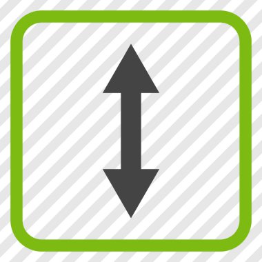 Dikey Çevir vektör simgesi bir çerçeve içinde