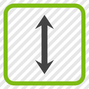 Dikey Çevir vektör simgesi bir çerçeve içinde