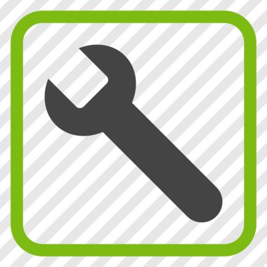 İngiliz anahtarı vektör simgesi bir çerçeve içinde