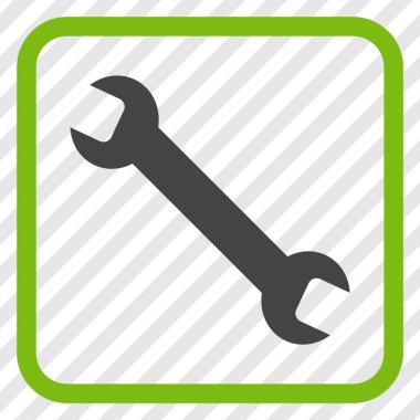 İngiliz anahtarı vektör simgesi bir çerçeve içinde