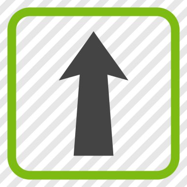 Vektör simgesi bir çerçeve içinde yukarı ok