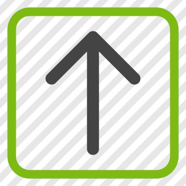 Vektör simgesi bir çerçeve içinde yukarı ok