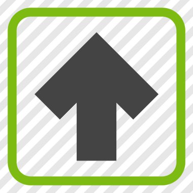 Vektör simgesi bir çerçeve içinde yukarı ok