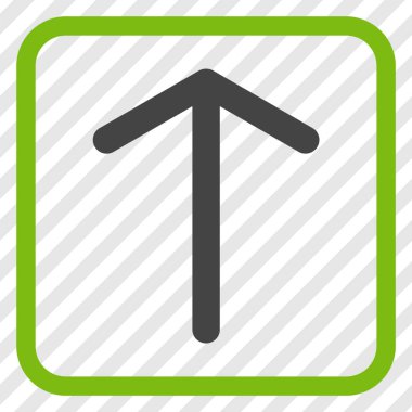 Vektör simgesi bir çerçeve içinde yukarı ok