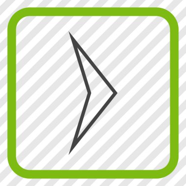 Ok ucu doğru vektör simgesi bir çerçeve içinde