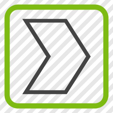 Ok ucu doğru vektör simgesi bir çerçeve içinde