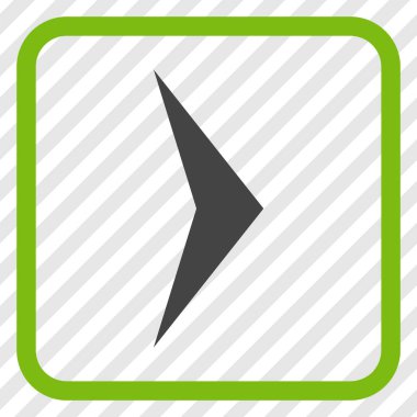 Ok ucu doğru vektör simgesi bir çerçeve içinde