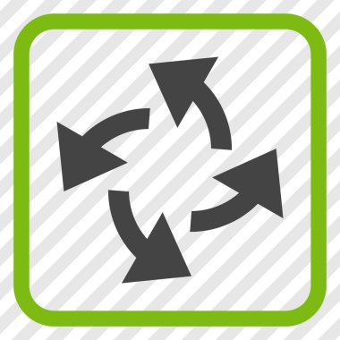 Santrifüj oklar bir çerçeve içinde simge vektör