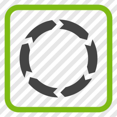 Dolaşım vektör simgesi bir çerçeve içinde