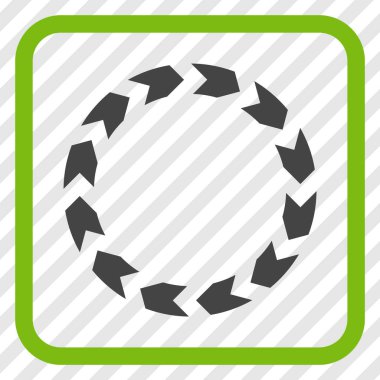 Dolaşım vektör simgesi bir çerçeve içinde