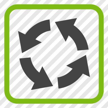 Dolaşım vektör simgesi bir çerçeve içinde