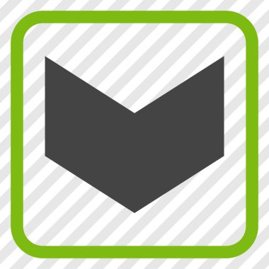 Vektör simgesi bir çerçeve içinde aşağı yön