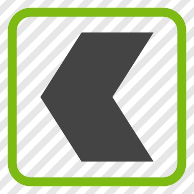 Yön sol vektör simgesi bir çerçeve içinde