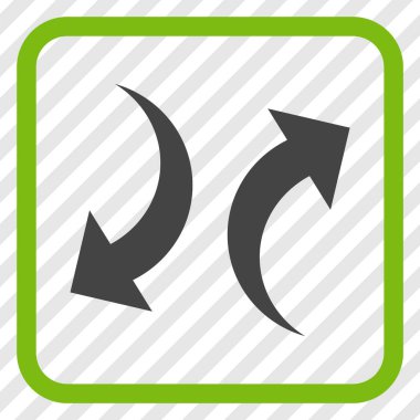 Exchange oklar bir çerçeve içinde simge vektör