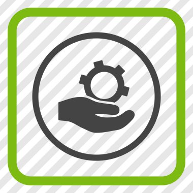 Bir çerçevedeki mühendislik hizmeti vektör simgesi