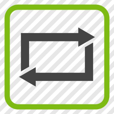 Exchange oklar bir çerçeve içinde simge vektör