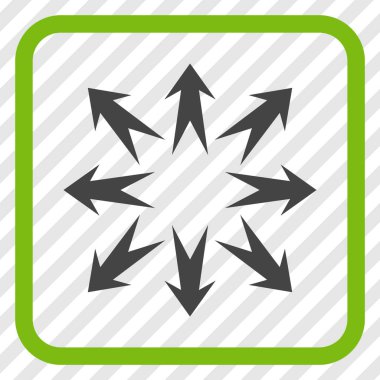 Genişletin okları vektör simgesi bir çerçeve içinde