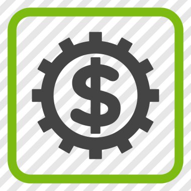 Finans sektöründe vektör simgesi bir çerçeve içinde