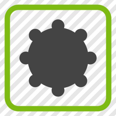 Dişli vektör simgesi bir çerçeve içinde