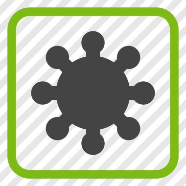 Dişli vektör simgesi bir çerçeve içinde