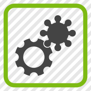 Gears'ı vektör simgesi bir çerçeve içinde