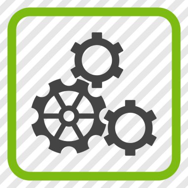 Gears'ı vektör simgesi bir çerçeve içinde
