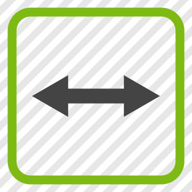 Yatay Çevir vektör simgesi bir çerçeve içinde