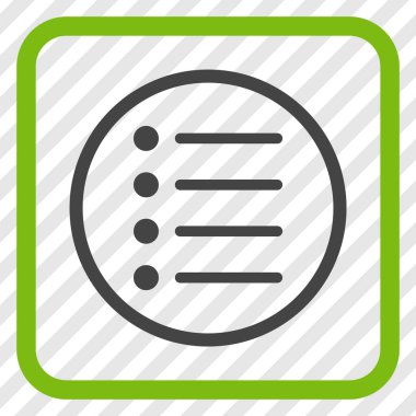 Öğeleri vektör simgesi bir çerçeve içinde