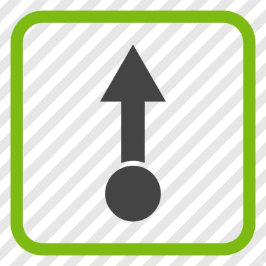 Vektör simgesi bir çerçeve içinde yukarı çekin