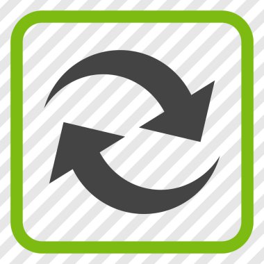 Oklar vektör simgesi bir çerçeve içinde yenileme