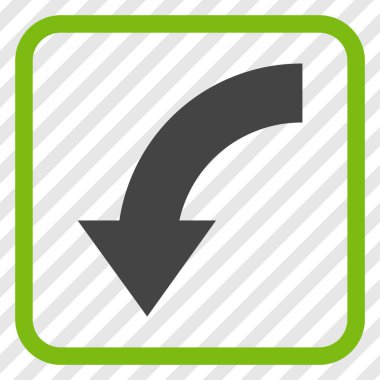 Vektör simgesi bir çerçeve içinde aşağı Döndür