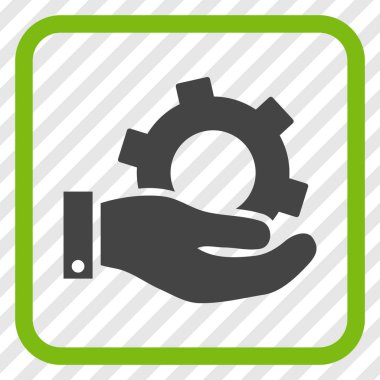 Hizmet vektör simgesi bir çerçeve içinde