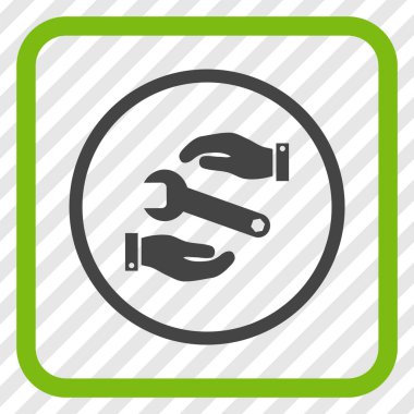 Hizmet vektör simgesi bir çerçeve içinde