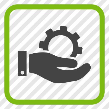 Hizmet vektör simgesi bir çerçeve içinde