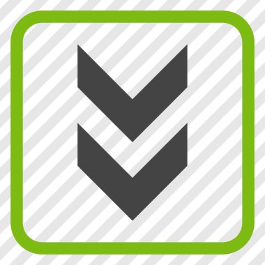 Vektör simgesi bir çerçeve içinde aşağı kaydır