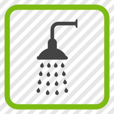 Duş vektör simgesi bir çerçeve içinde