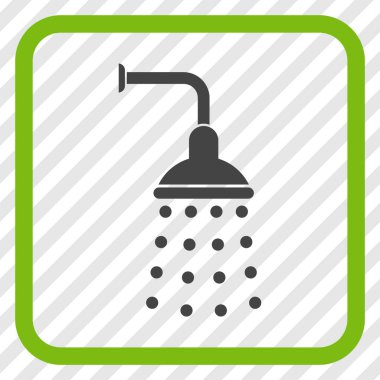 Duş vektör simgesi bir çerçeve içinde