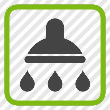 Duş vektör simgesi bir çerçeve içinde