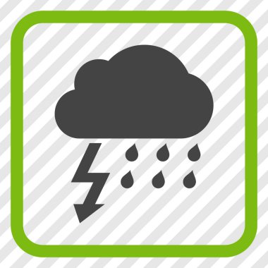 Fırtına vektör simgesi bir çerçeve içinde