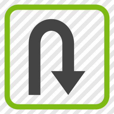 Geri vektör simge bir çerçevede açmak