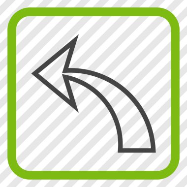 Vektör simgesi bir çerçeve içinde geri al