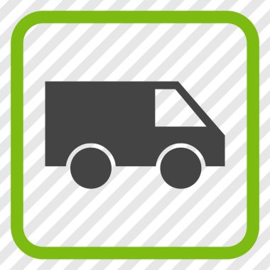 Van vektör simgesi bir çerçeve içinde