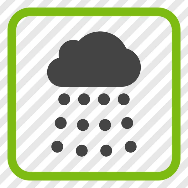Regen Cloud Vector Icon In een Frame — Stockvector