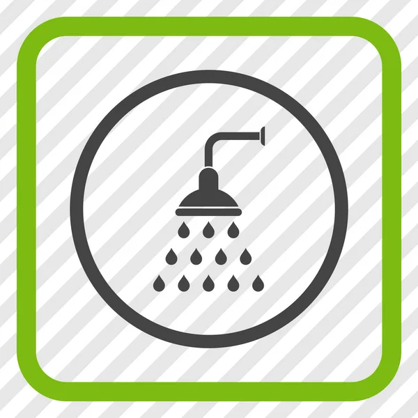 Icono del vector de ducha en un marco — Archivo Imágenes Vectoriales