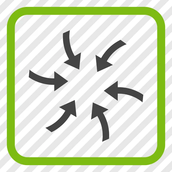 Twirl Arrows Vector Icon In a Frame — Stock Vector