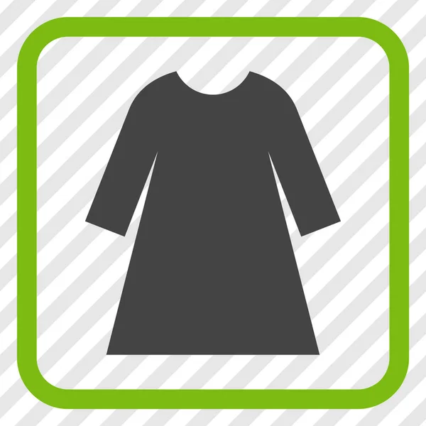 Femme robe vectorielle icône dans un cadre — Image vectorielle