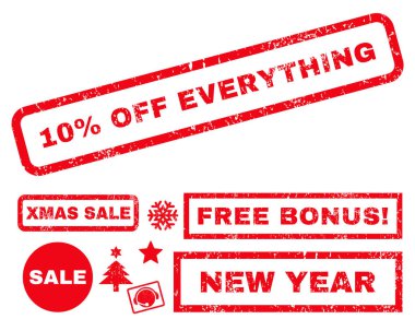 Her şey kapalı yüzde 10 lastik damgası