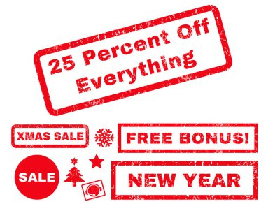 Her şey kapalı yüzde 25'i lastik damgası