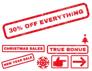 Her şey kapalı yüzde 30'i lastik damgası