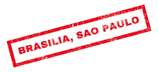 Brasilia Sao Paulo Rubber Stamp — ストックベクタ